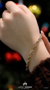 Taşlı Hallow Altın Bileklik