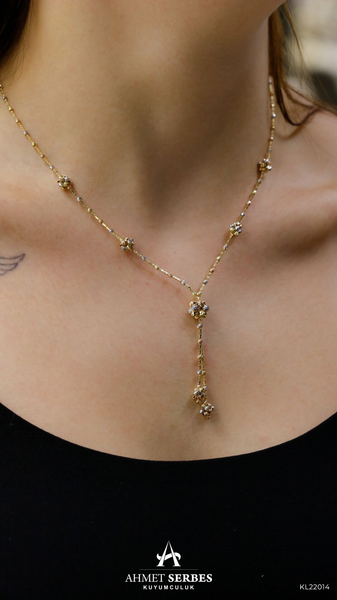 Dorika Toplu Altın Kolye