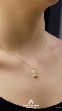 Sade Külçe Altın Kolye