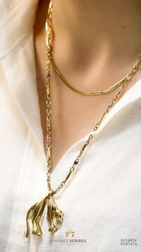 Kaplanlı Altın Kolye