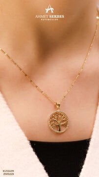 Yaşam Ağacı Altın Kolye