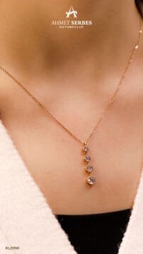 Sıra Taşlı Altın Kolye