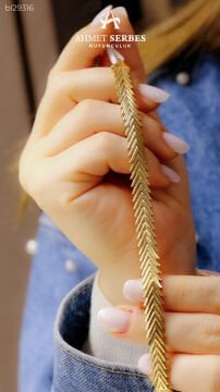 Balıksırtı Altın Bileklik