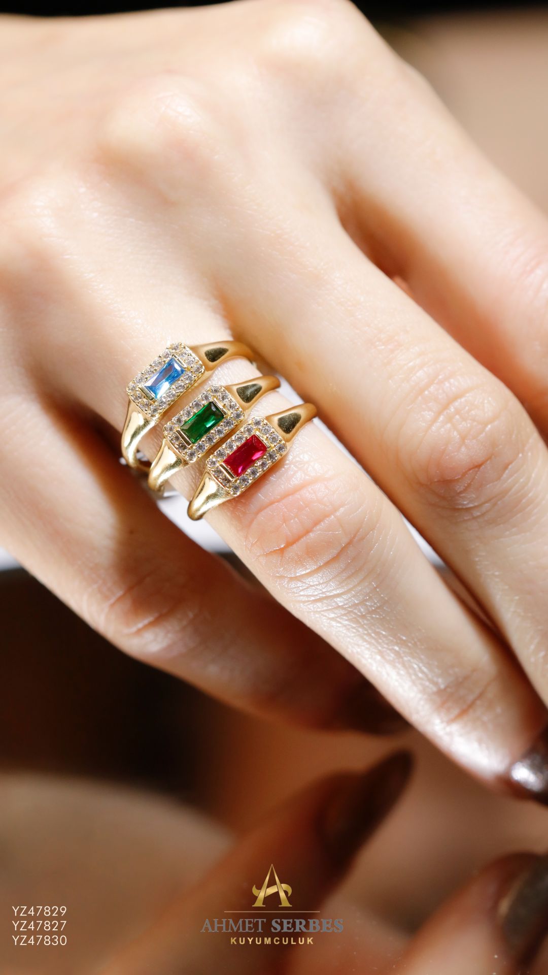 Renkli Minimal Yüzükler