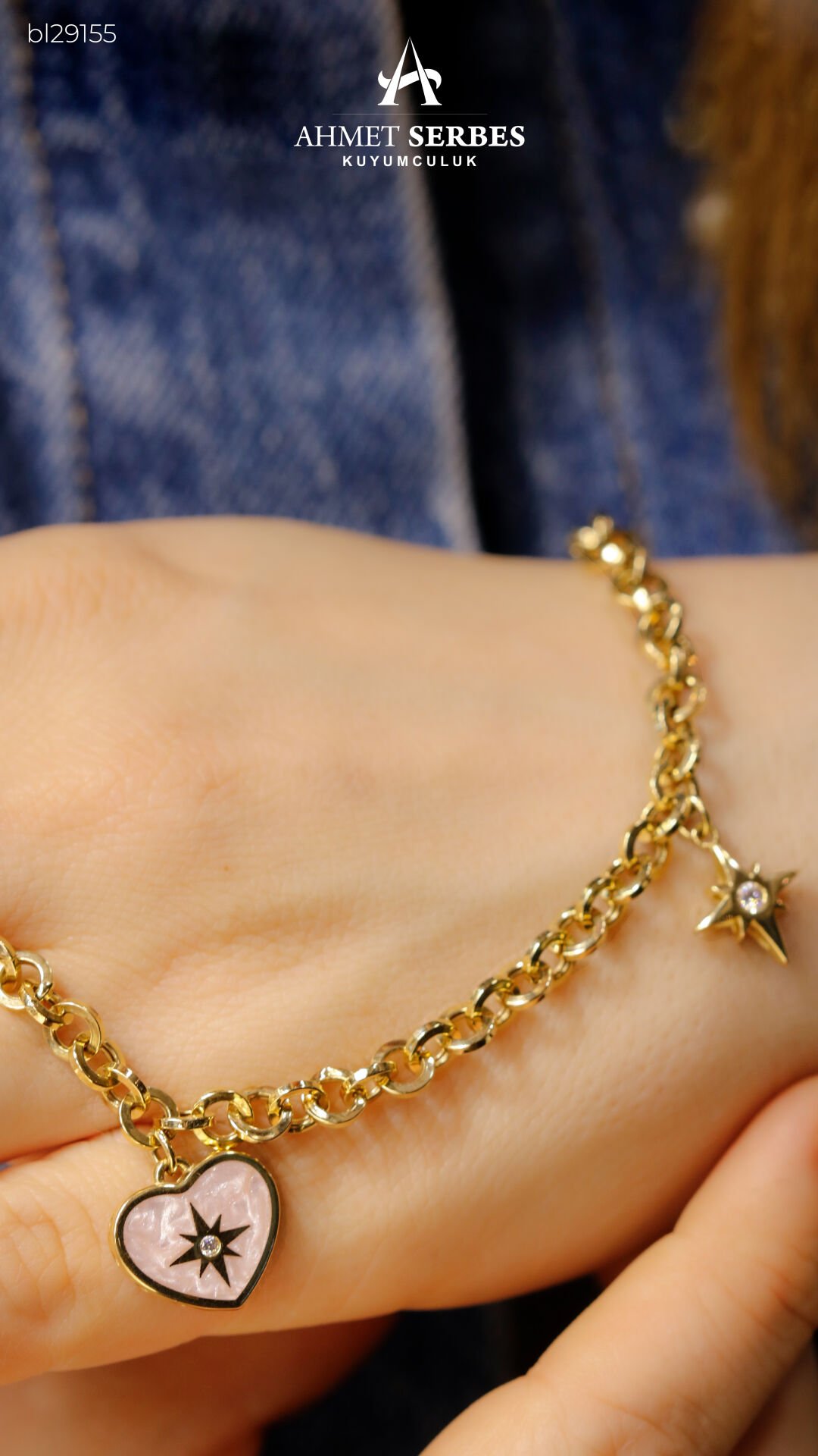 Cetaş Pembe Mineli Bileklik