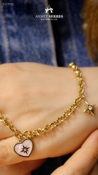 Cetaş Pembe Mineli Bileklik